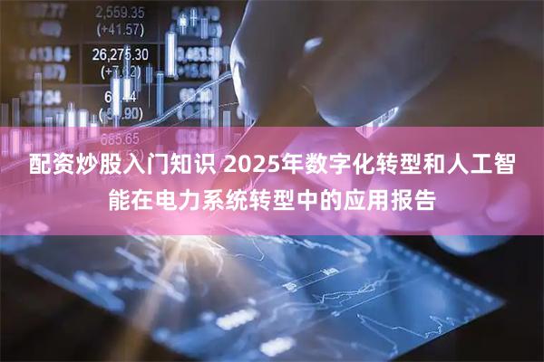 配资炒股入门知识 2025年数字化转型和人工智能在电力系统转型中的应用报告